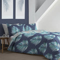 Fusion Leaves Print Easy Care Reversible Duvet Cover Set