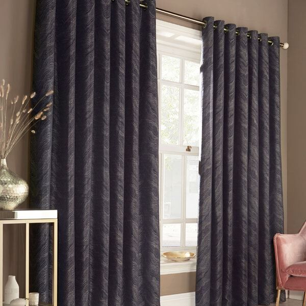 Furn Himalaya Jacquard Eyelet Lined Curtains