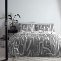 Fusion Aria Contemporary Print Easy Care Reversible Duvet Cover Set