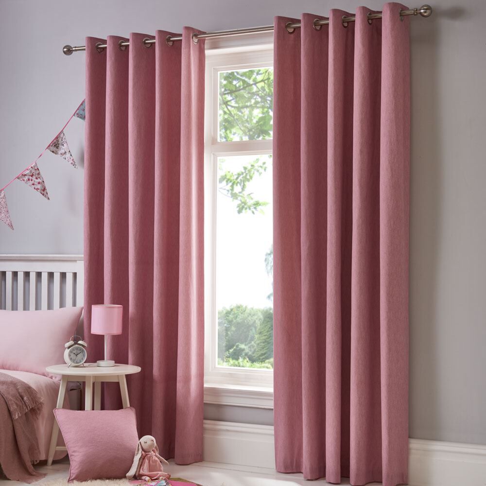 Fusion Sorbonne 100% Cotton Eyelet Lined Curtains