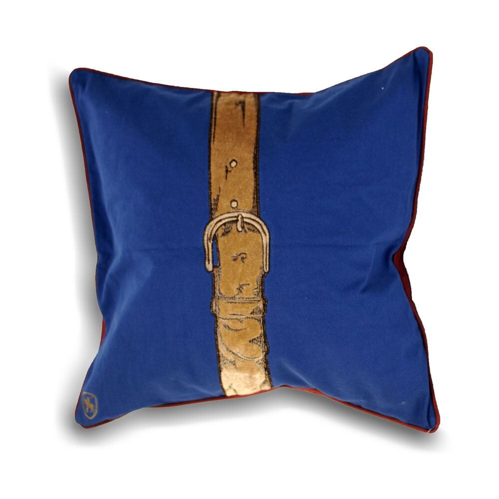 Riva Home Polo Country Club Strap Embroidered 100% Cotton Cushion Cover