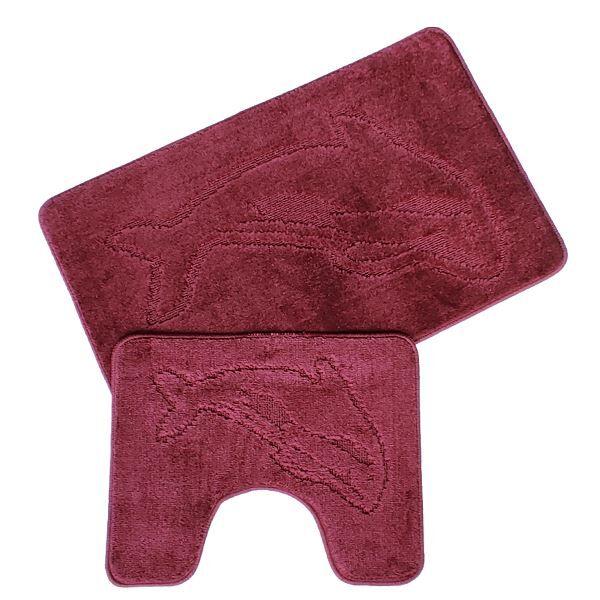 Night Zone Dolphin Nonslip Bath Mat & Pedestal Mat Set