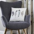 Fusion Idaho 100% Cotton Filled Cushion, Charcoal, 43 x 43 Cm