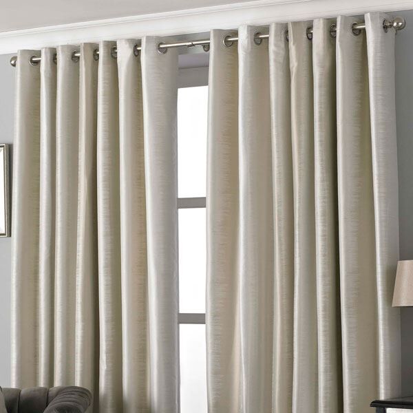 Riva Paoletti Hurlingham Blackout Eyelet Lined Curtains, Champagne