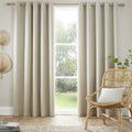 Curtina Eaton Basket Weave Jacquard Eyelet Lined Curtains