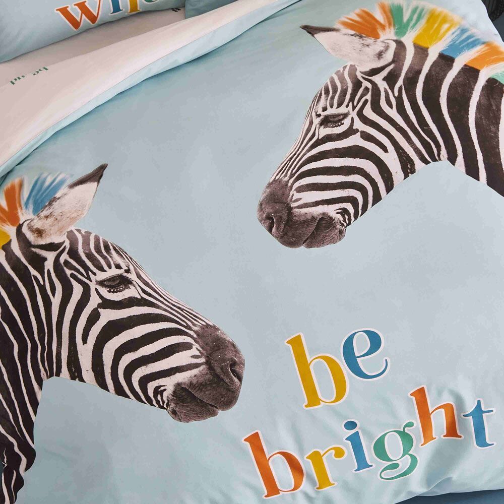 Catherine Lansfield Stay Wild Zebra Print Easy Care Reversible Duvet Cover Set