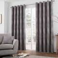 Curtina Elmwood Floral Print Eyelet Lined Curtains