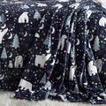 Fusion Christmas Starry Night Cosy Soft Fleece Throw, Blue, 120 x 150 Cm