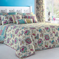 Dreams & Drapes Marinelli Floral Reversible Quilted Bedspread, Multi, 195 x 229 Cm