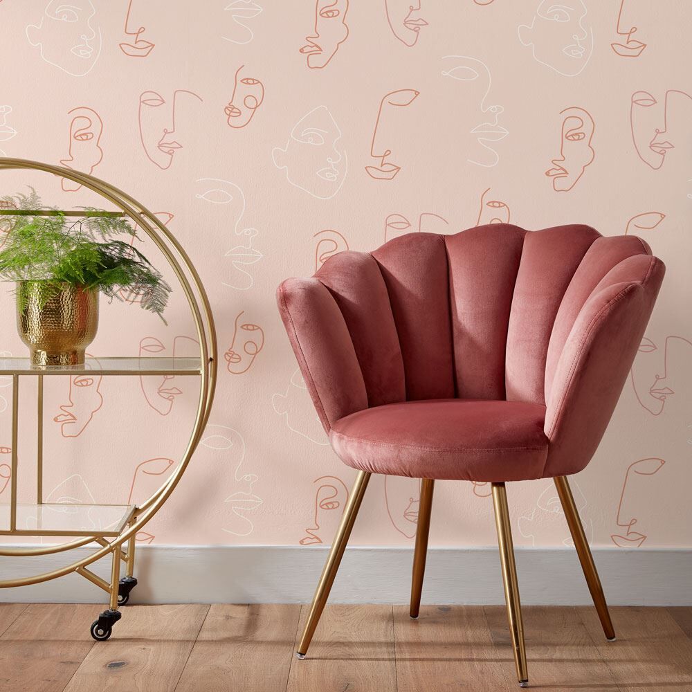 Furn Kindred Abstract Faces Printed Wallpaper