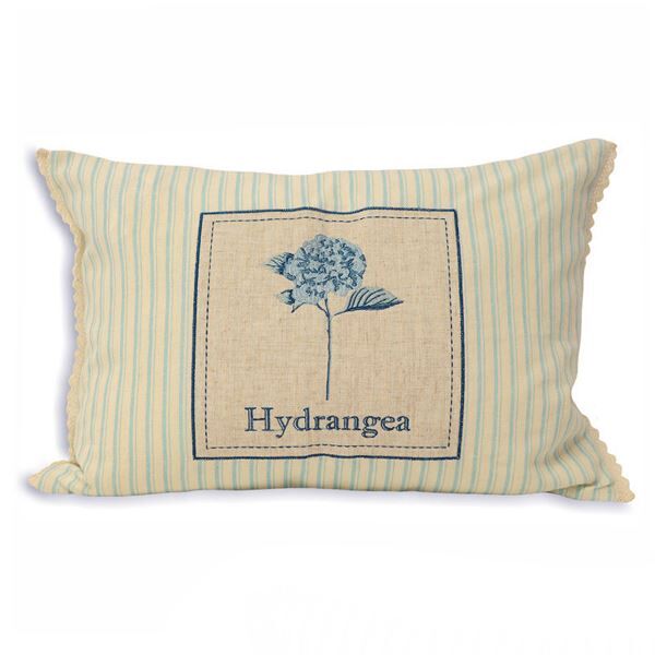 Paoletti Secret Hydrangea Boudoir Cushion Cover, Blue, 35 x 50 Cm