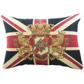 Evans Lichfield Union Jack Lion Flag Tapestry 100% Cotton Cushion Cover, Multi, 32 x 46 Cm
