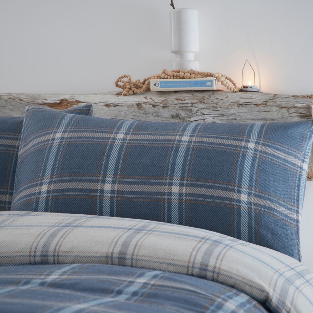 Appletree Hygge Aviemore Check 100% Brushed Cotton Duvet Cover Set