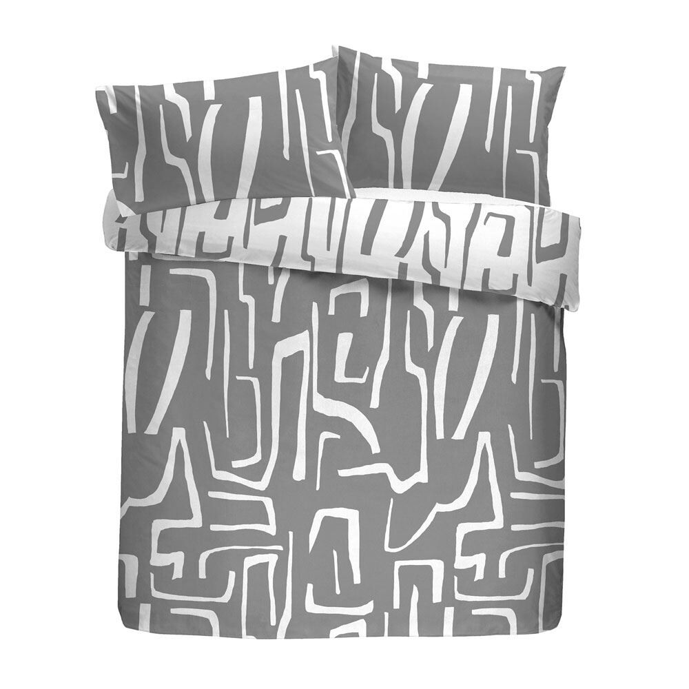 Fusion Aria Contemporary Print Easy Care Reversible Duvet Cover Set