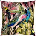 Evans Lichfield Toucan And Peacock Print Outdoor Cushion Cover, Multi, 43 x 43 Cm