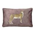 Paoletti Cheetah Forest Faux Velvet Piped Cushion Cover