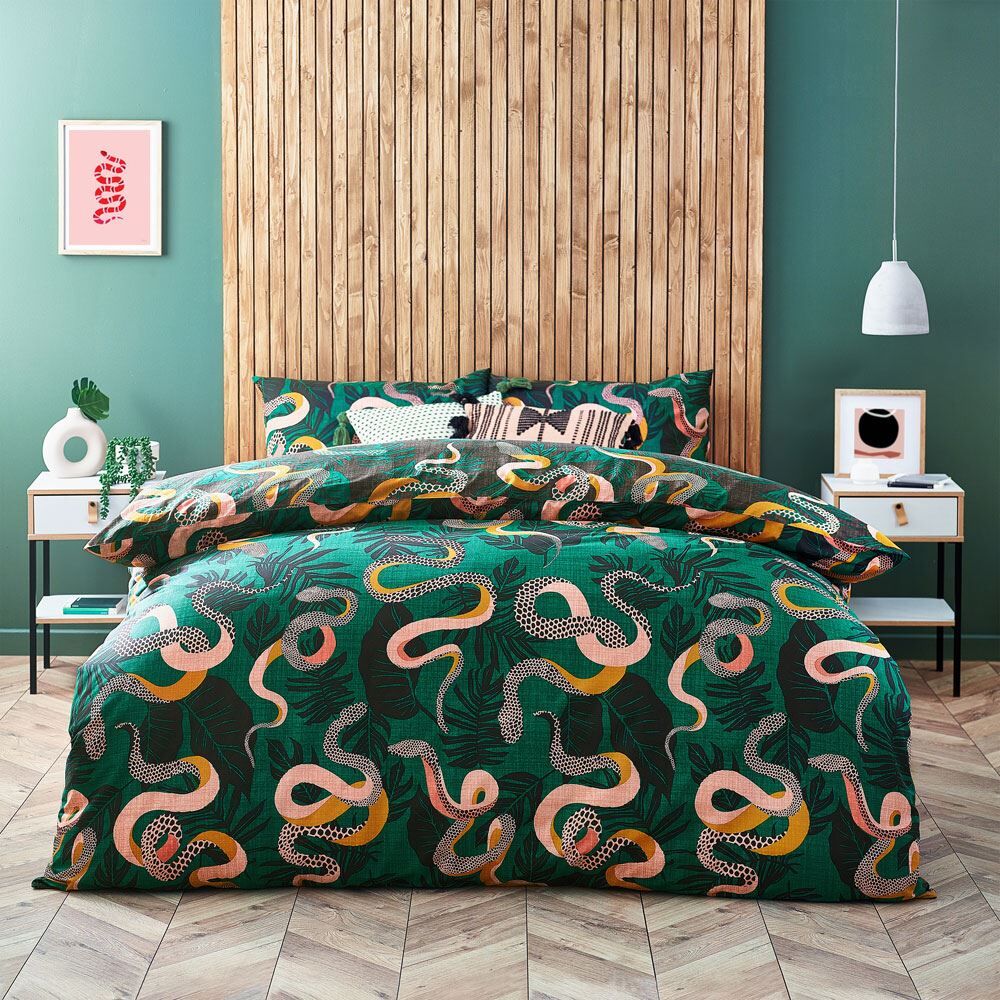 Furn Serpentine Jungle Print Reversible Duvet Cover Set