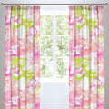 Bedlam Kids Tye Dye Print Pencil Pleat Lined Curtains, Neon Pink, 66 x 72 Inch
