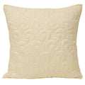 Riva Home Nimes Stitched Geometric Pattern 100% Washed Silk Cushion Cover, Ivory, 55 x 55 Cm