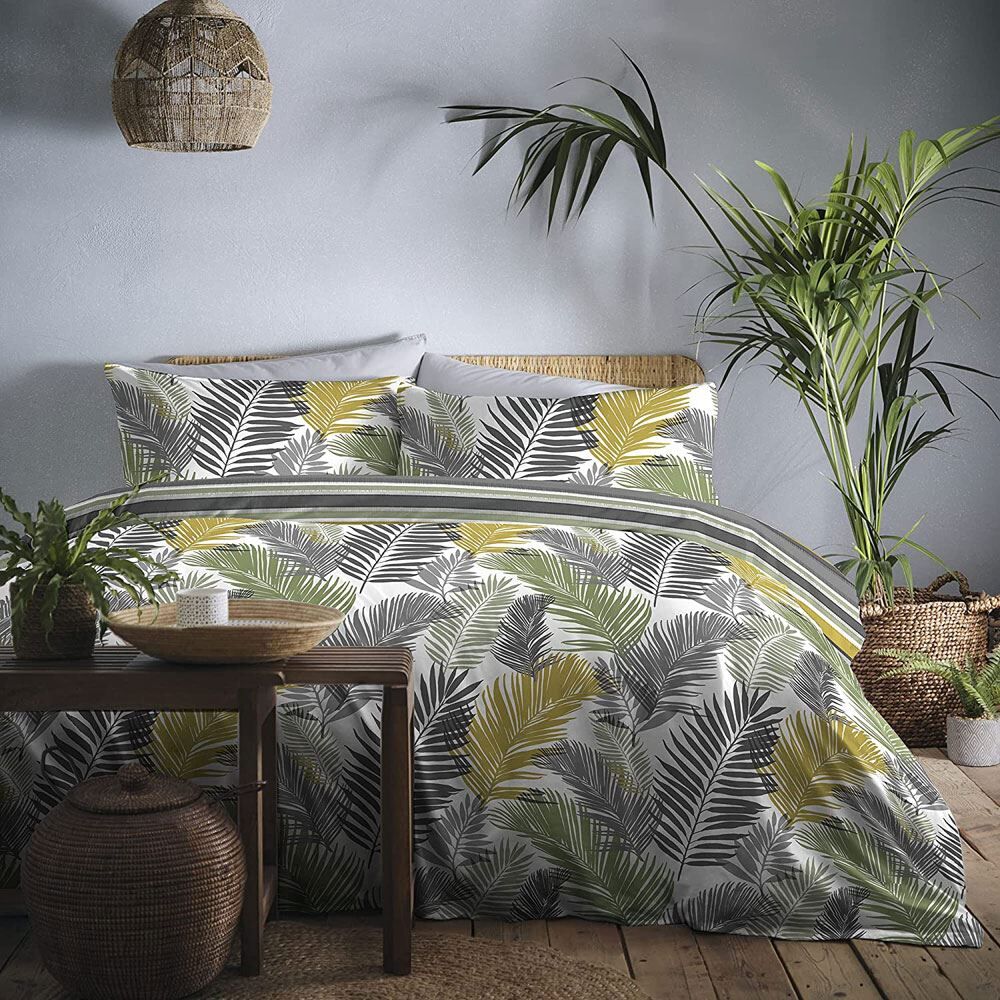 Fusion Tropical Print Easy Care Reversible Duvet Cover Set