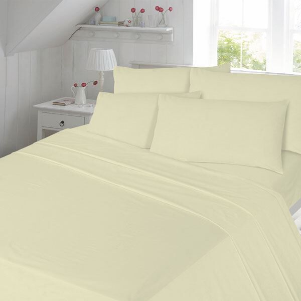Night Zone Plain Dyed 100% Brushed Cotton Flannelette Sheet Set