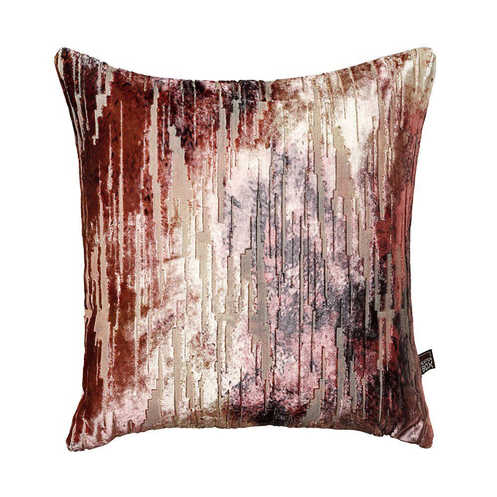 Scatter Box Mirage Cut Velvet Feather Filled Cushion, Terracotta