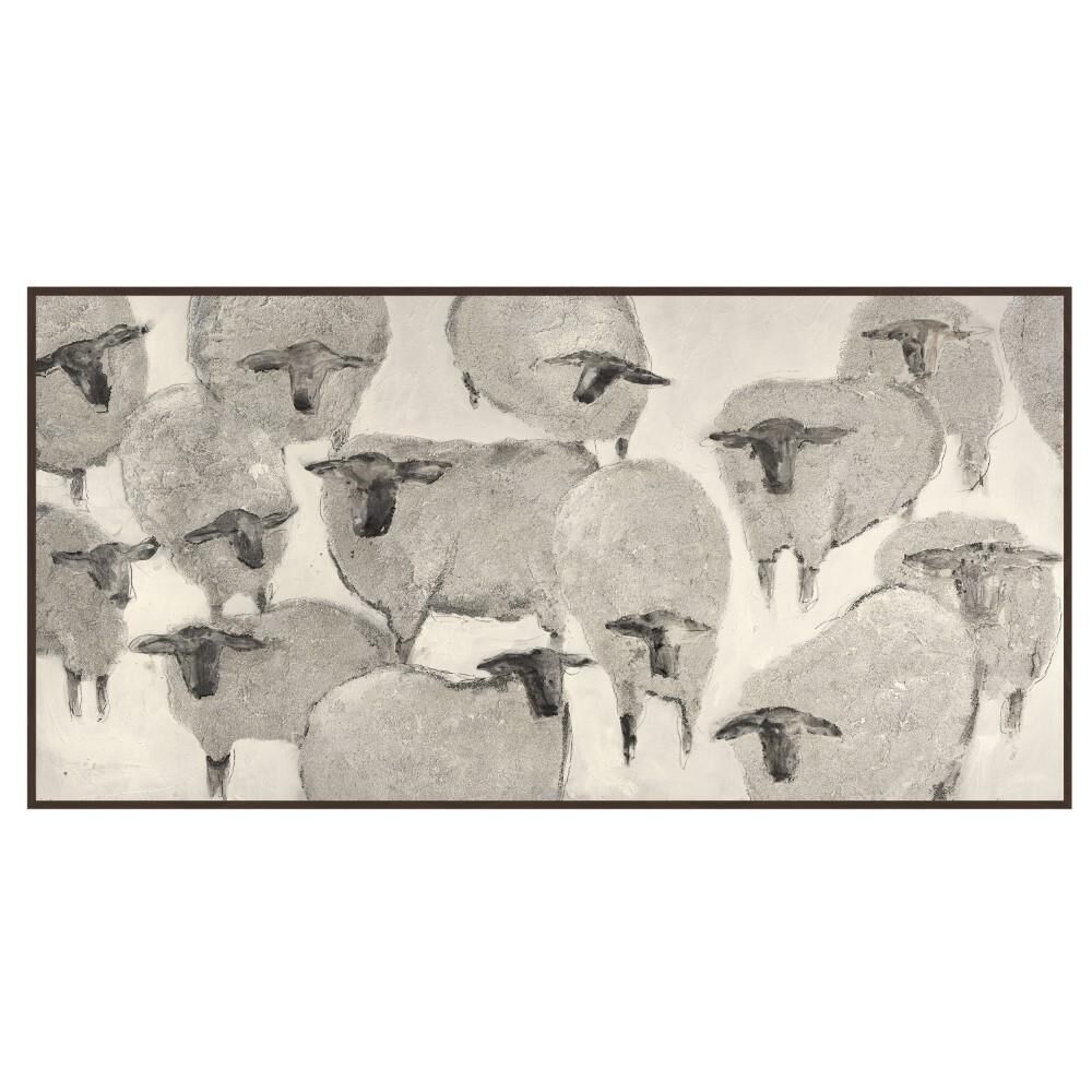 Scatter Box Flock Contemporary Abstract Framed Hand Painted Print Canvas Wall Art