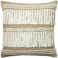 Furn Greta 100% Cotton Knotted Fringed Cushion Cover, Natural, 45 x 45 Cm