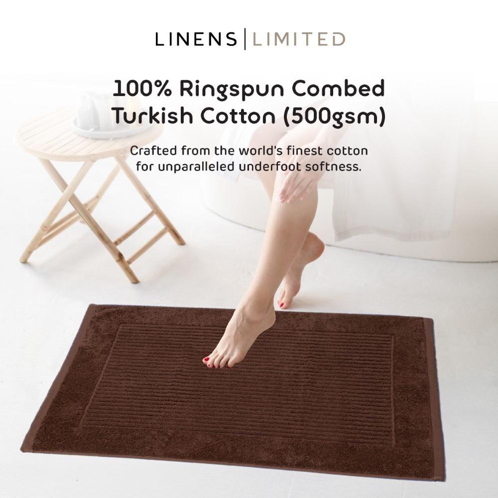 Linens Limited 100% Turkish Cotton Bath Mat, Chocolate