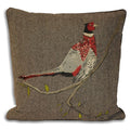 Paoletti Hunter Pheasant Herringbone Weave Piped Cushion Cover, Brown, 45 x 45 Cm