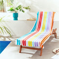 Catherine Lansfield Rainbow Stripe 100% Cotton Sun Lounger Beach Towel, Bright