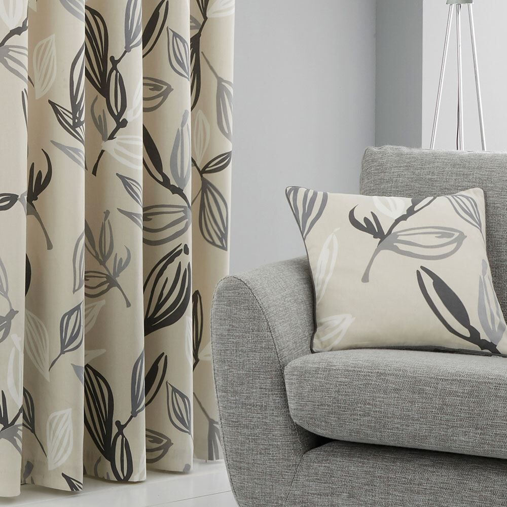 Fusion Ensley Botanical Print 100% Cotton Piped Edge Cushion Cover