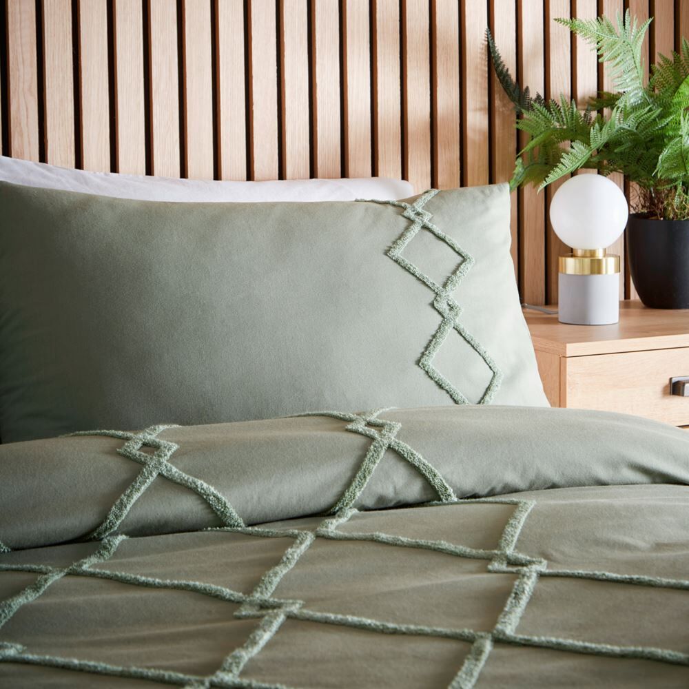 Appletree Loft Kojo Tufted Geometric 100% Cotton Duvet Cover Set