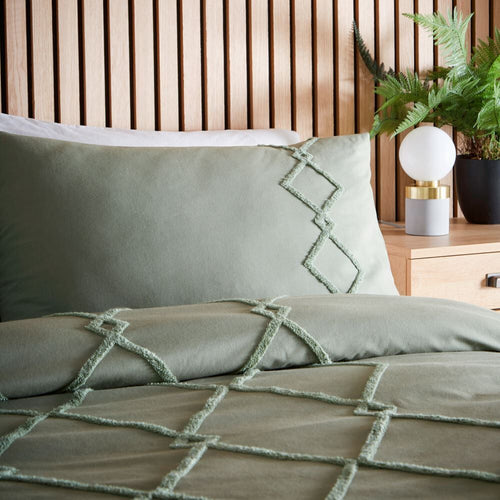 Appletree Loft Kojo Tufted Geometric 100% Cotton Duvet Cover Set