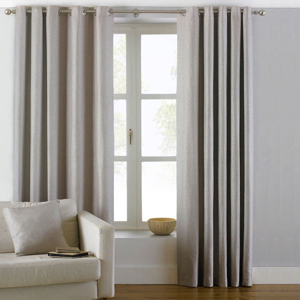 Paoletti Atlantic Woven Twill Eyelet Curtains