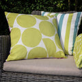 Fusion Ingo Geometric Print Outdoor Filled Cushion, Pink/Green, 43 x 43 Cm