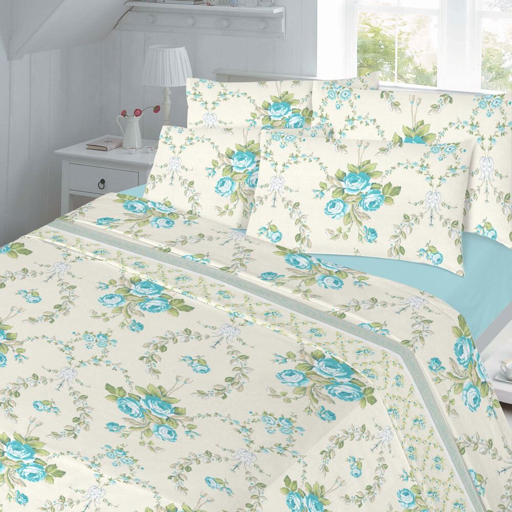 Night Zone Olivia Floral Luxury Thermal 100% Brushed Cotton Flannelette Sheet Set