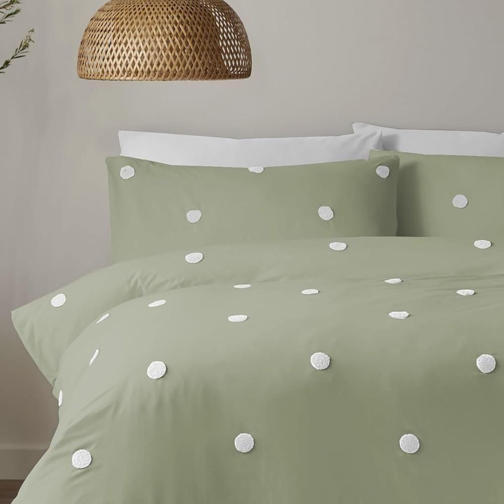 Appletree Signature Dot Garden 100% Cotton Tufted Duvet Cover Set