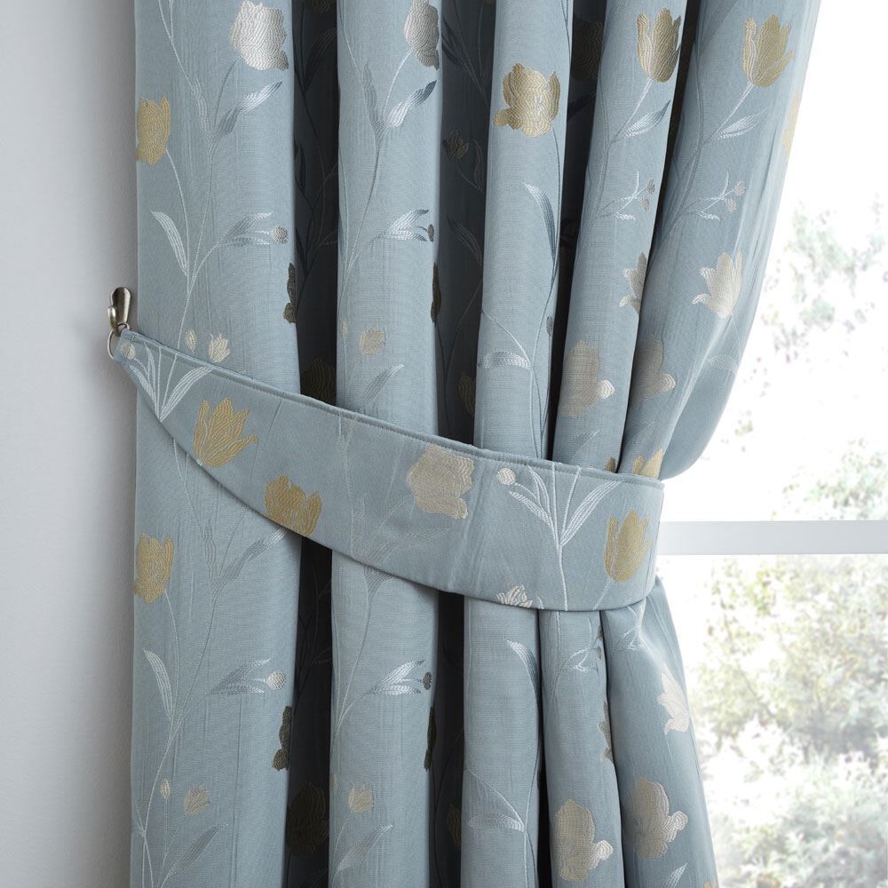 Curtina Juliette Floral Jacquard Weave Curtain Tie Back