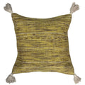 Riva Home Shilo Woven Tasselled Cushion Cover, Ochre/Green, 50 x 50 Cm