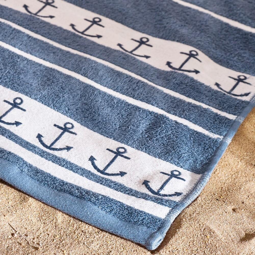 Catherine Lansfield Anchors 100% Cotton Beach Towel, Multi