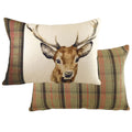 Evans Lichfield Hunter Stag Tartan Panel Cushion Cover, Multi, 40 x 60 Cm