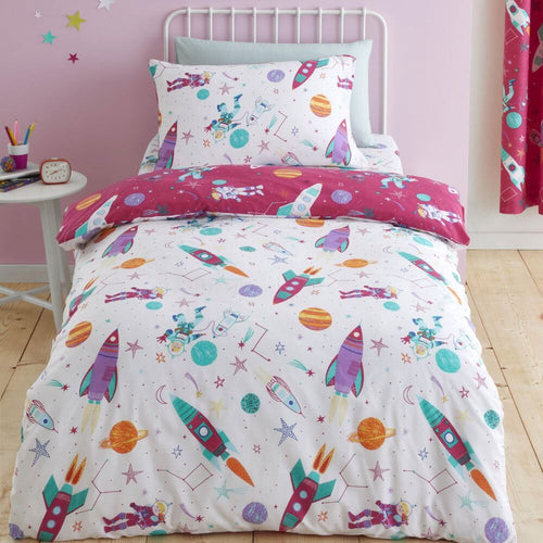 Bedlam Kids Super Sonic Cosmic Print Glow In The Dark Duvet Cover Set