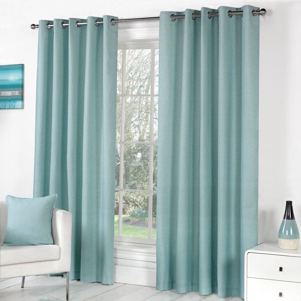 Fusion Sorbonne 100% Cotton Eyelet Lined Curtains