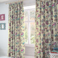 Dreams & Drapes Marinelli Floral Thermal Pencil Pleat Lined Curtains, Multi, 66 x 72 Inch