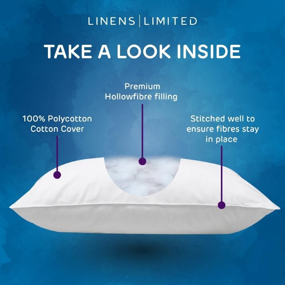 Linens Limited Bedtime Bliss Hollowfibre Non-Allergenic Pillows