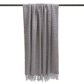 Furn Jewels Knitted Geometric Diamond 100% Cotton Tasselled Throw