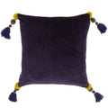 Riva Paoletti Poonam Faux Velvet Pom Pom Tasselled Cushion Cover