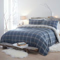 Appletree Hygge Aviemore Check 100% Brushed Cotton Duvet Cover Set
