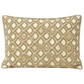Paoletti Ionia Fish Embroidered 100% Cotton Piped Boudoir Cushion Cover, 35 x 50 Cm